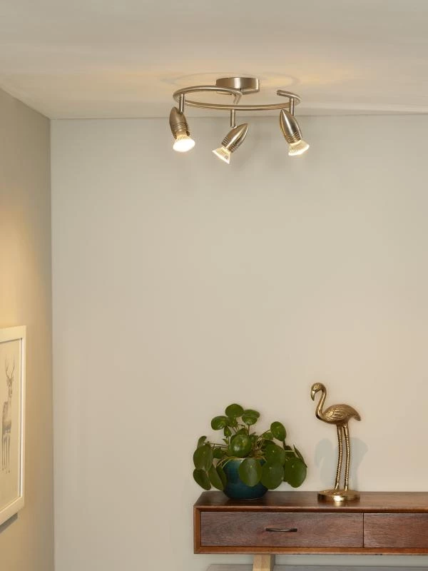 Lucide CARO-LED - Deckenstrahler - Ø 31 cm - LED - GU10 - 3x5W 2700K - Chrom Matt - Atmosphäre 1